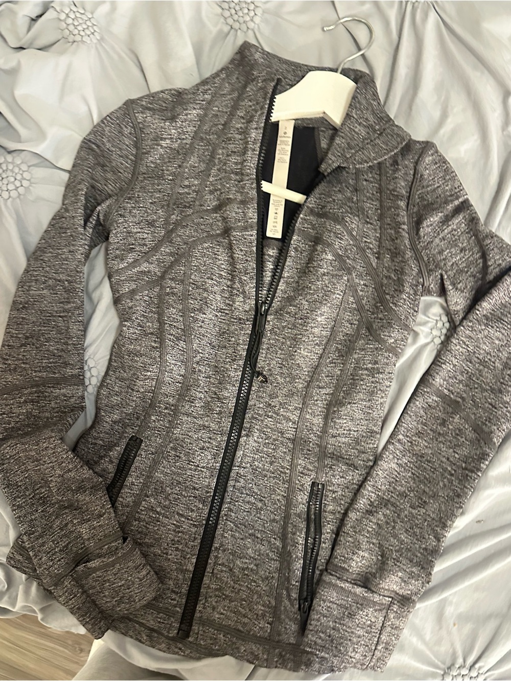 Define Gray Heather Zip-Up Jacket - Picture 4 of 5